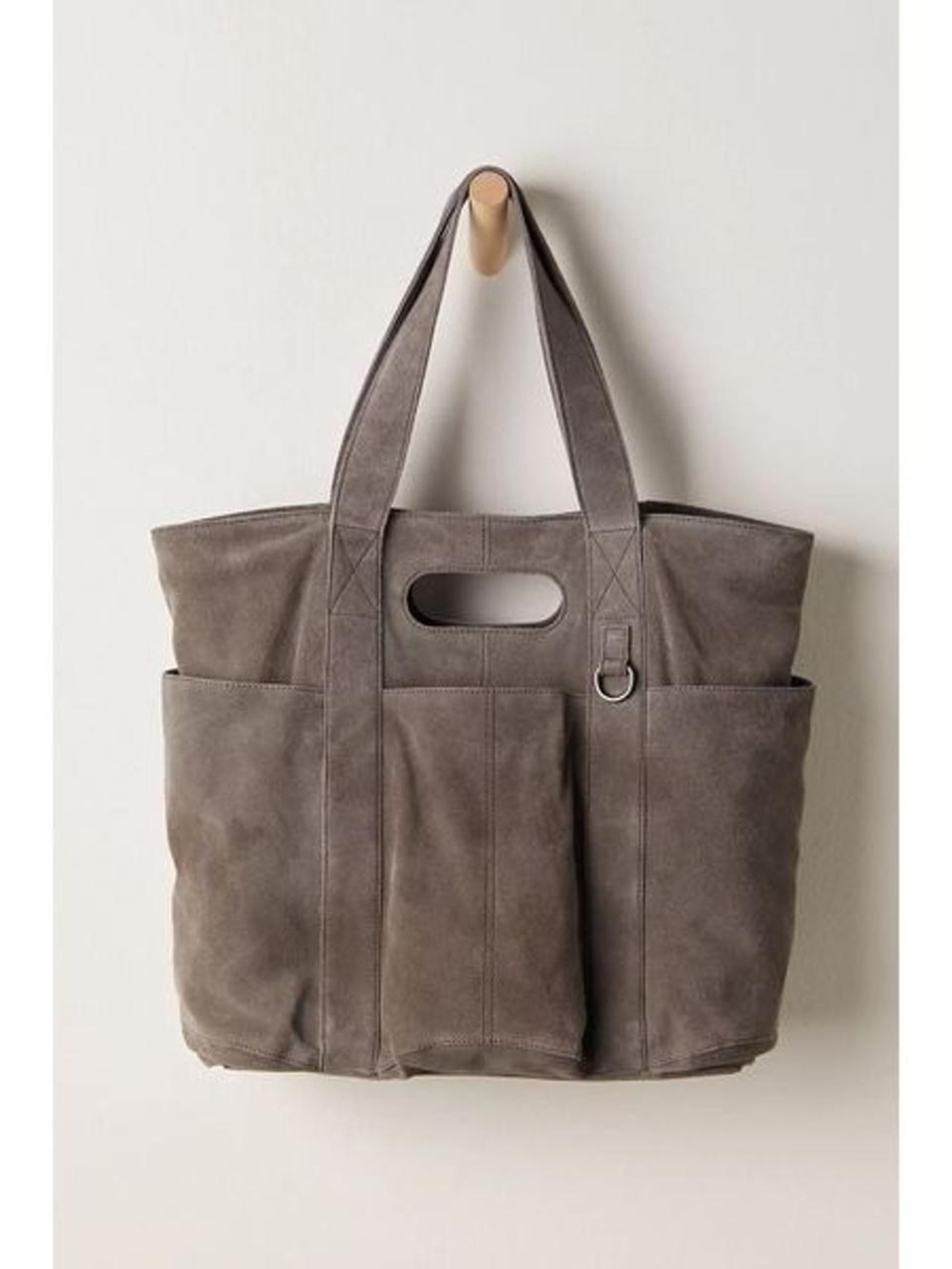 Free People Gray Suede Caravan tote bag - Picture 2 of 8
